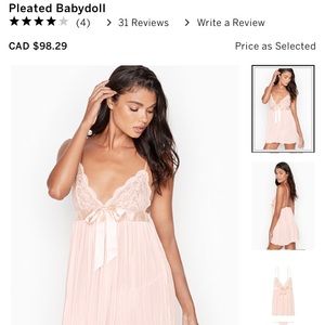 Victoria’s Secret Pleated Babydoll lingerie